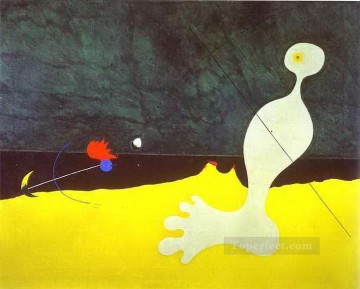 Persona tirando una piedra a un pájaro Joan Miró Pinturas al óleo
